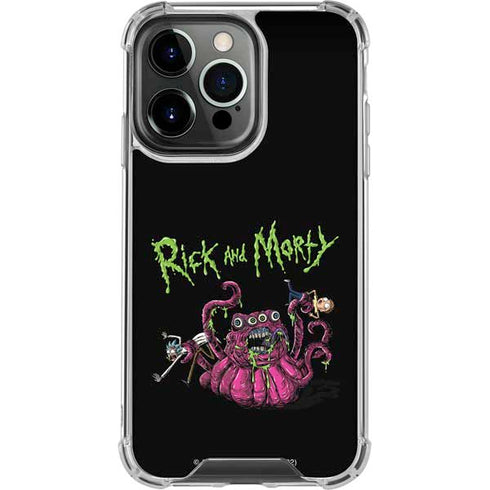 Adult Swim Rick and Morty Tentacle Attack iPhone 16 Pro Clear Case